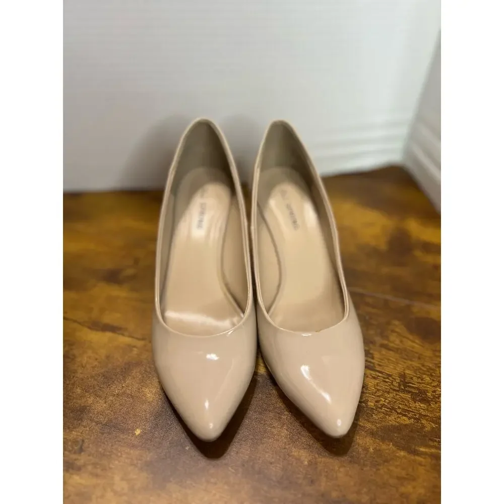 Call it Spring women sz 6.5 nude pump heel 1015 - Picture 3 of 9